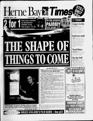 cover page of Herne Bay Times published on April 1, 1999