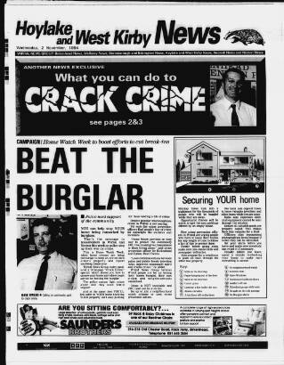 cover page of Hoylake & West Kirby News published on November 2, 1994
