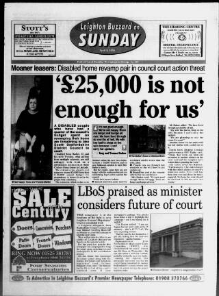 cover page of Leighton Buzzard on Sunday published on April 4, 1999