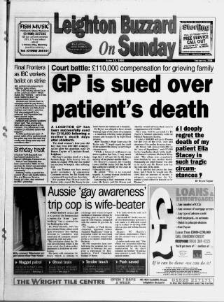 cover page of Leighton Buzzard on Sunday published on June 13, 1999