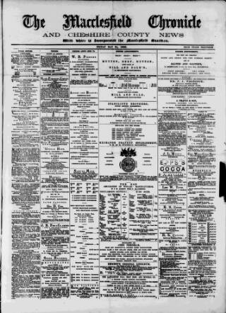 cover page of Macclesfield Chronicle and Cheshire County News published on May 31, 1889