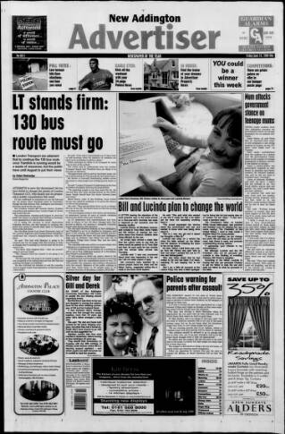 cover page of New Addington Advertiser published on June 18, 1999