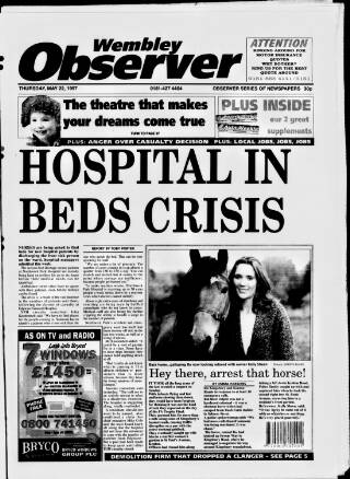cover page of Wembley Observer published on May 22, 1997