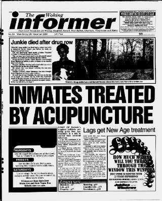 cover page of Woking Informer published on December 13, 1996