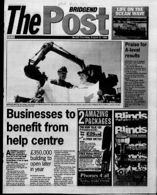 cover page of Bridgend & Ogwr Herald & Post published on August 26, 1999