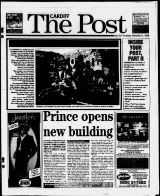 cover page of Cardiff Post published on November 2, 1995