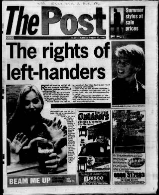 cover page of Cardiff Post published on August 12, 1999