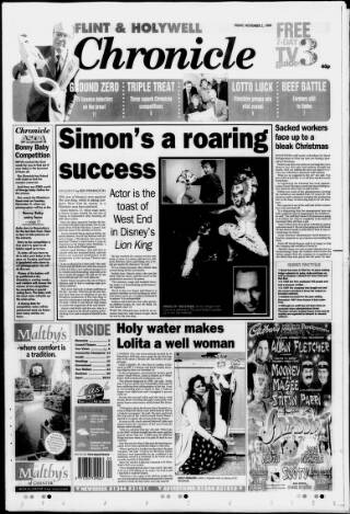 cover page of Flint & Holywell Chronicle published on November 5, 1999