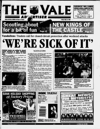 cover page of Vale Advertiser published on May 22, 1998