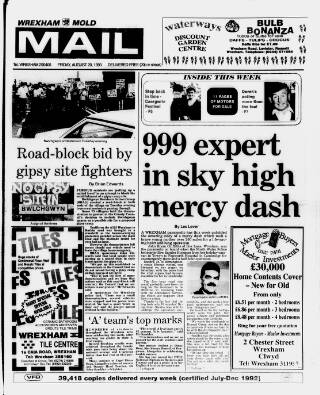 cover page of Wrexham Mail published on August 20, 1993