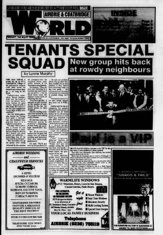 cover page of Airdrie & Coatbridge World published on April 1, 1994