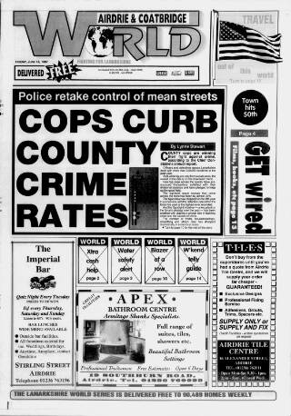 cover page of Airdrie & Coatbridge World published on June 13, 1997