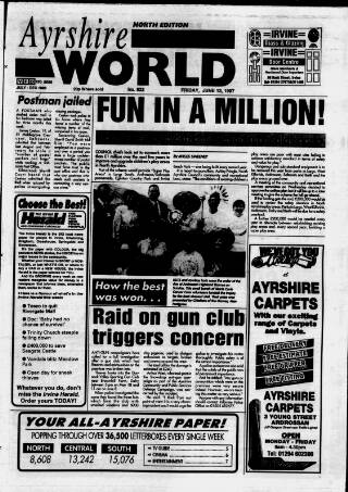 cover page of Ayrshire World published on June 13, 1997
