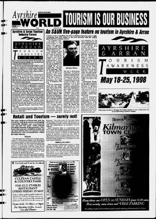 cover page of Ayrshire World published on May 22, 1998