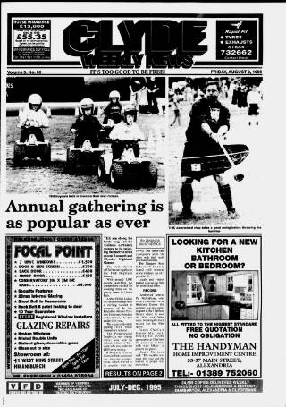 cover page of Clyde Weekly News published on August 2, 1996