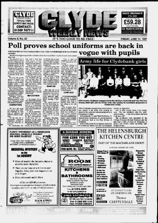 cover page of Clyde Weekly News published on June 13, 1997