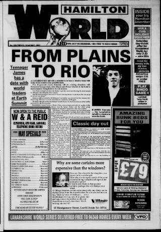 cover page of Hamilton World published on May 22, 1992