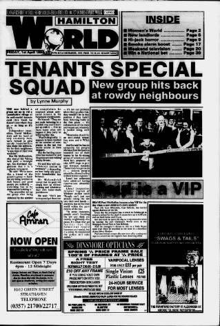 cover page of Hamilton World published on April 1, 1994