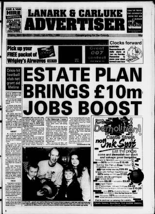 cover page of Lanark & Carluke Advertiser published on April 1, 1998