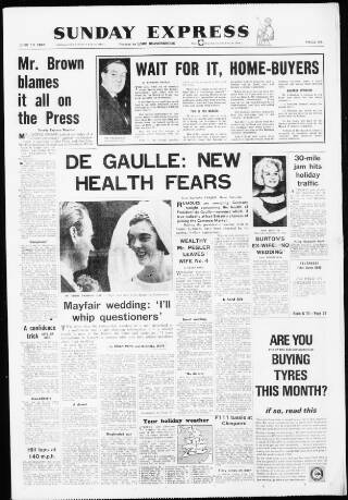 cover page of Sunday Express published on June 13, 1965