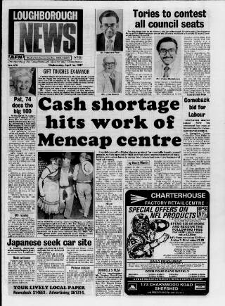 cover page of Loughborough Mail published on April 1, 1987