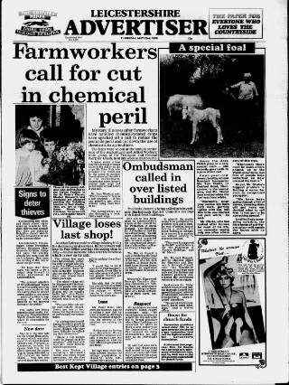 cover page of Leicester Advertiser published on May 22, 1986