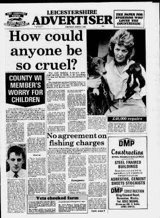 cover page of Leicester Advertiser published on June 5, 1986