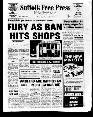 cover page of Suffolk and Essex Free Press published on August 2, 1979