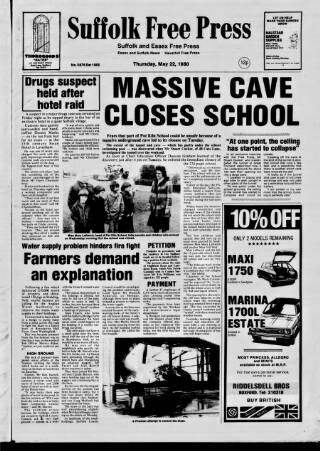 cover page of Suffolk and Essex Free Press published on May 22, 1980