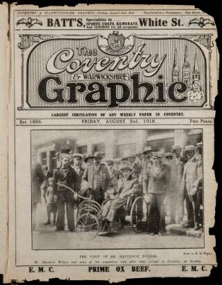 cover page of Coventry Graphic published on August 2, 1918