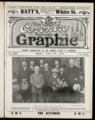 cover page of Coventry Graphic published on June 13, 1919