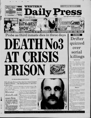 cover page of Western Daily Press published on May 22, 1998
