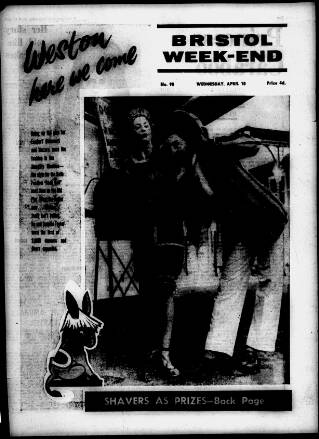 cover page of Bristol Week-End published on April 10, 1963