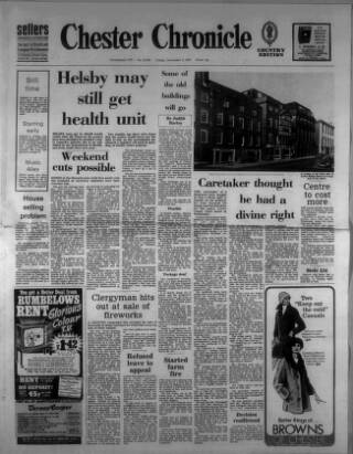 cover page of Chester Chronicle published on November 2, 1973