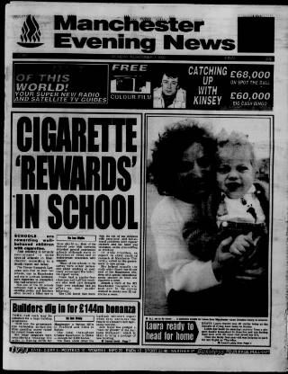 cover page of Manchester Evening News published on November 2, 1992