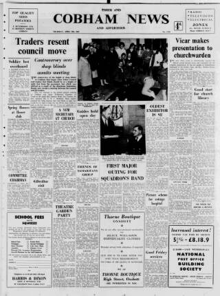 cover page of Cobham News and Advertiser published on April 10, 1969