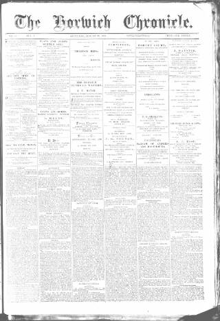 cover page of Horwich Chronicle published on August 31, 1889