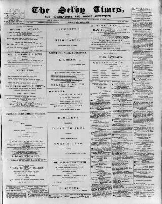 cover page of Selby Times published on May 22, 1903