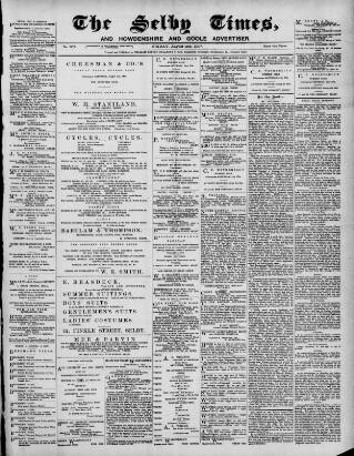 cover page of Selby Times published on August 2, 1907