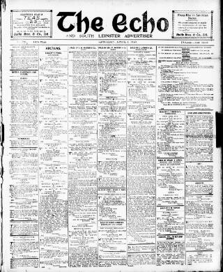 cover page of Enniscorthy Echo and South Leinster Advertiser published on April 1, 1916