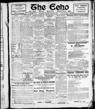 cover page of Enniscorthy Echo and South Leinster Advertiser published on May 22, 1920