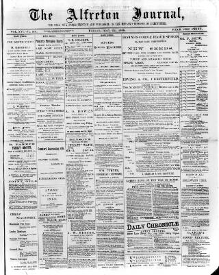 cover page of Alfreton Journal published on May 22, 1885