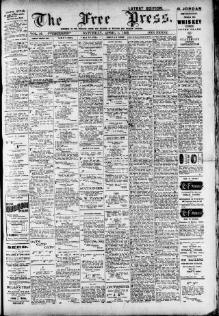 cover page of Free Press (Wexford) published on April 1, 1905