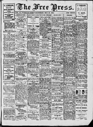 cover page of Free Press (Wexford) published on May 22, 1915