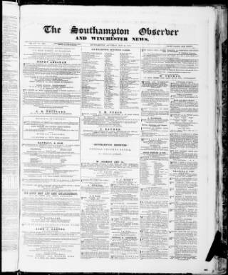 cover page of Southampton Observer and Hampshire News published on May 22, 1875