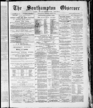 cover page of Southampton Observer and Hampshire News published on August 2, 1879