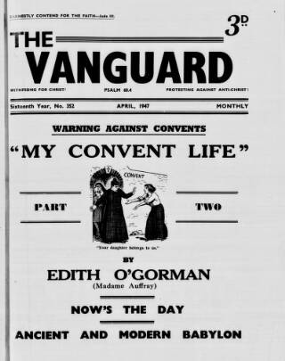 cover page of Protestant Vanguard published on April 1, 1947