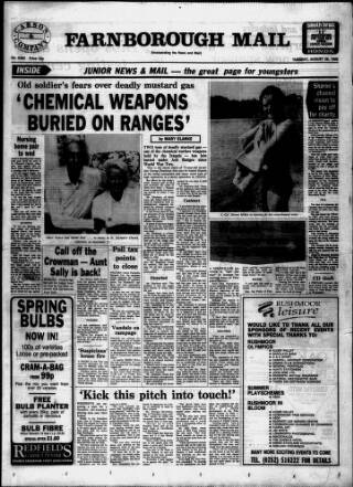 cover page of Farnborough Mail published on August 28, 1990