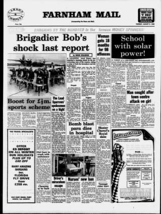 cover page of Farnham Mail published on August 2, 1988