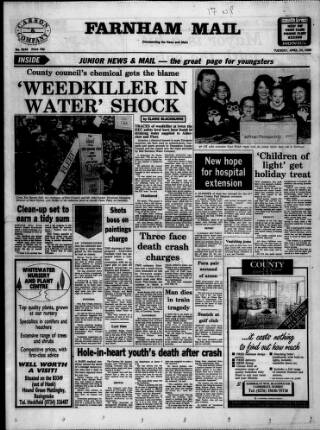 cover page of Farnham Mail published on April 24, 1990